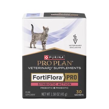 Purina Pro Plan Veterinary Supplements FortiFlora PRO Synbiotic Action Feline Probiotic Supplement - 1 box (30 sachets)