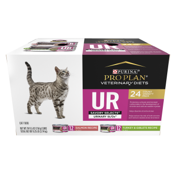 Purina Pro Plan Veterinary Diets UR Urinary St/Ox Savory Selects Cat Food Variety Pack (Canned)